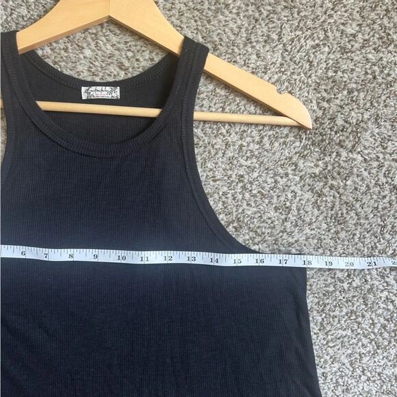 Intimately Free People Black Sleeveless Tank Top Oversized Ribbed Comfy Neutral - Picture 6 of 7